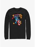 Marvel Captain America Pumpkins Long-Sleeve T-Shirt, BLACK, hi-res
