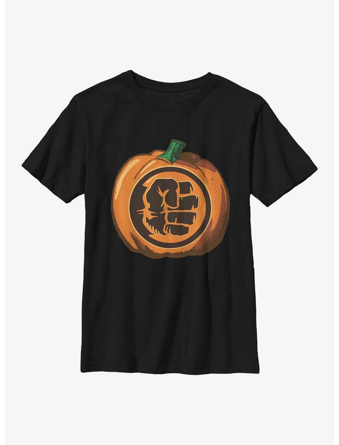 Marvel Hulk Pumpkin Youth T-Shirt, BLACK, hi-res