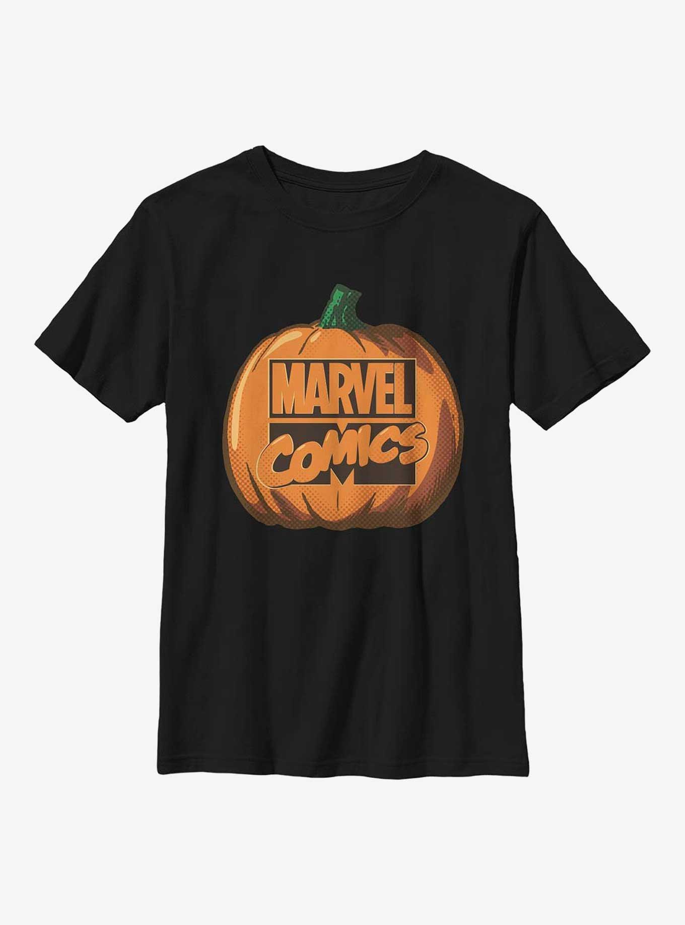 Marvel Logo Pumpkin Youth T-Shirt, , hi-res