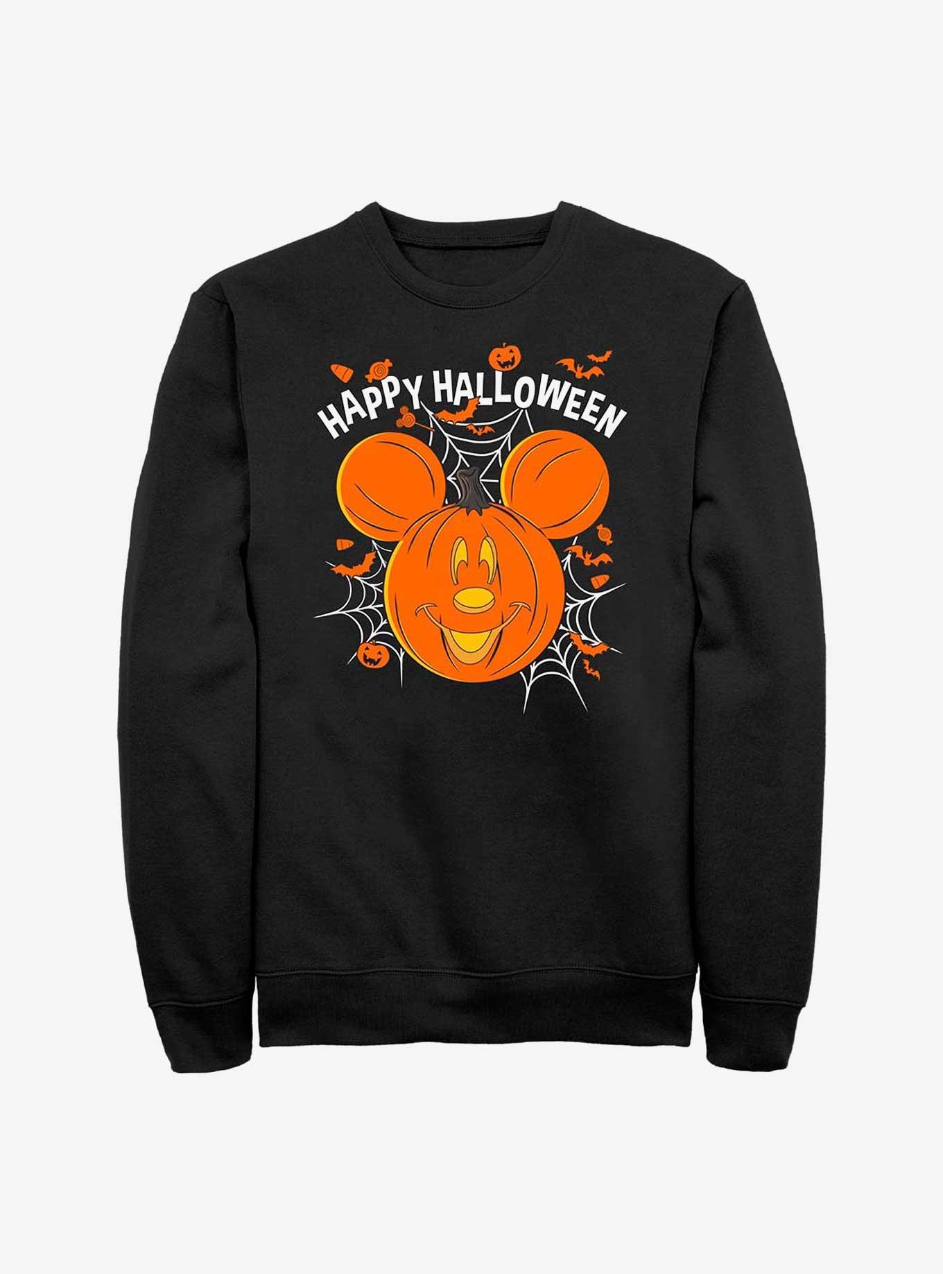 Disney Mickey Mouse Jack O' Lantern Sweatshirt, BLACK, hi-res