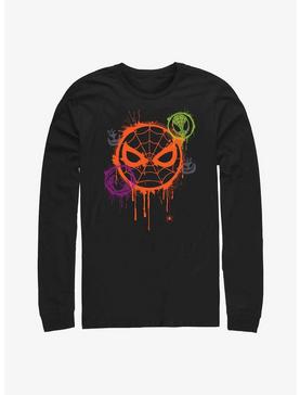 Plus Size Marvel Spider-Man Spooky Spider Stencil Long-Sleeve T-Shirt, , hi-res