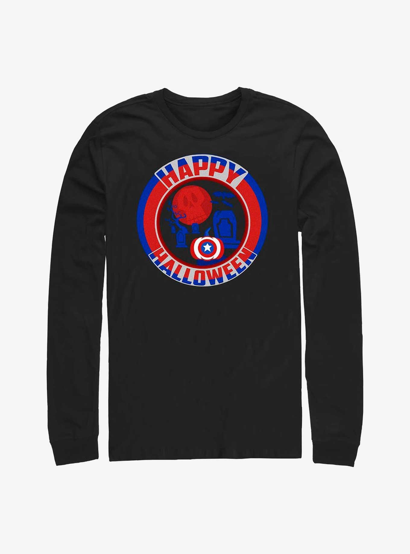 Marvel Captain America Cappy Halloween Long-Sleeve T-Shirt, BLACK, hi-res