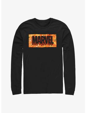 Marvel Spooky Logo Jack O' Lantern Fill Long-Sleeve T-Shirt, , hi-res