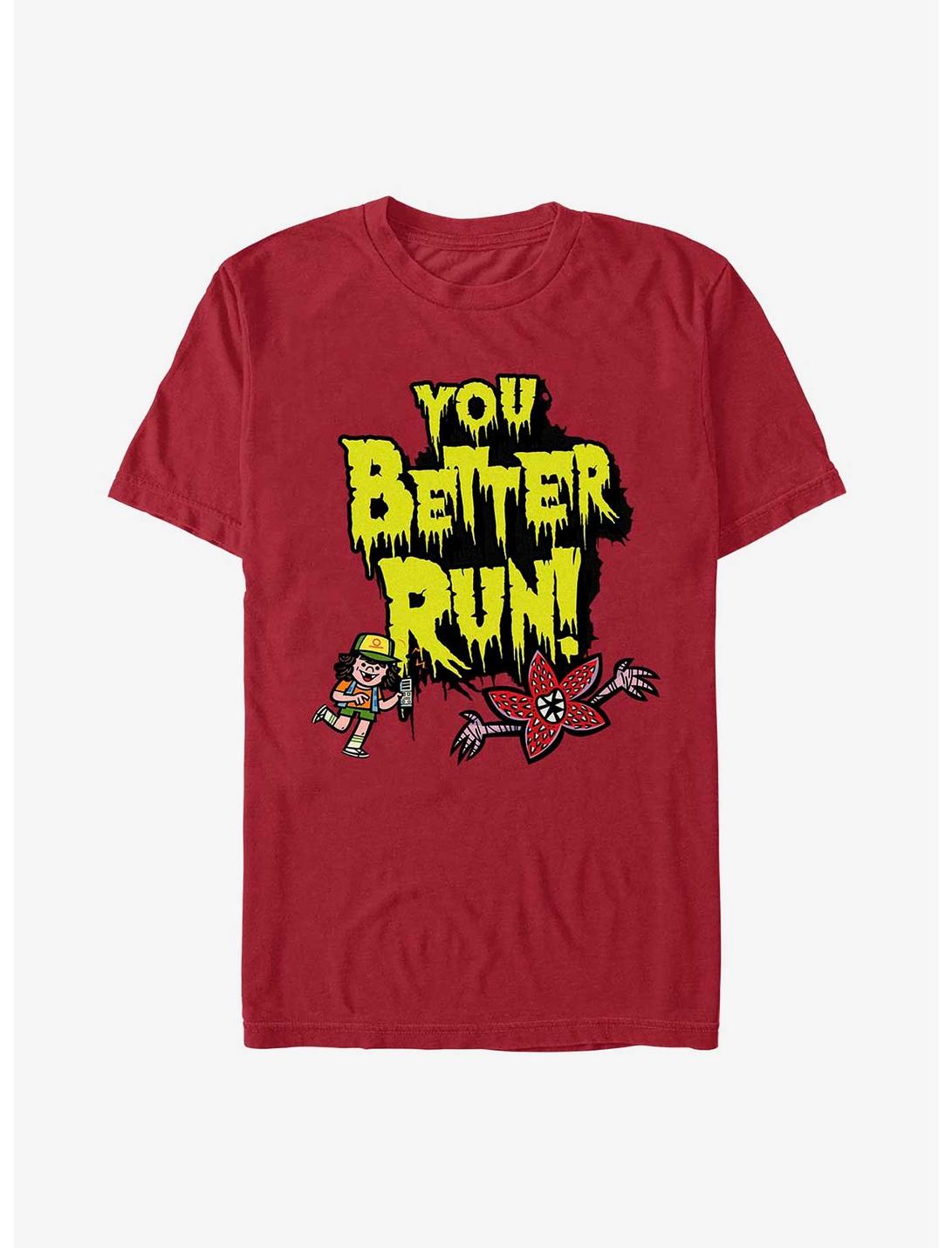 Stranger Things Better Run T-Shirt, CARDINAL, hi-res