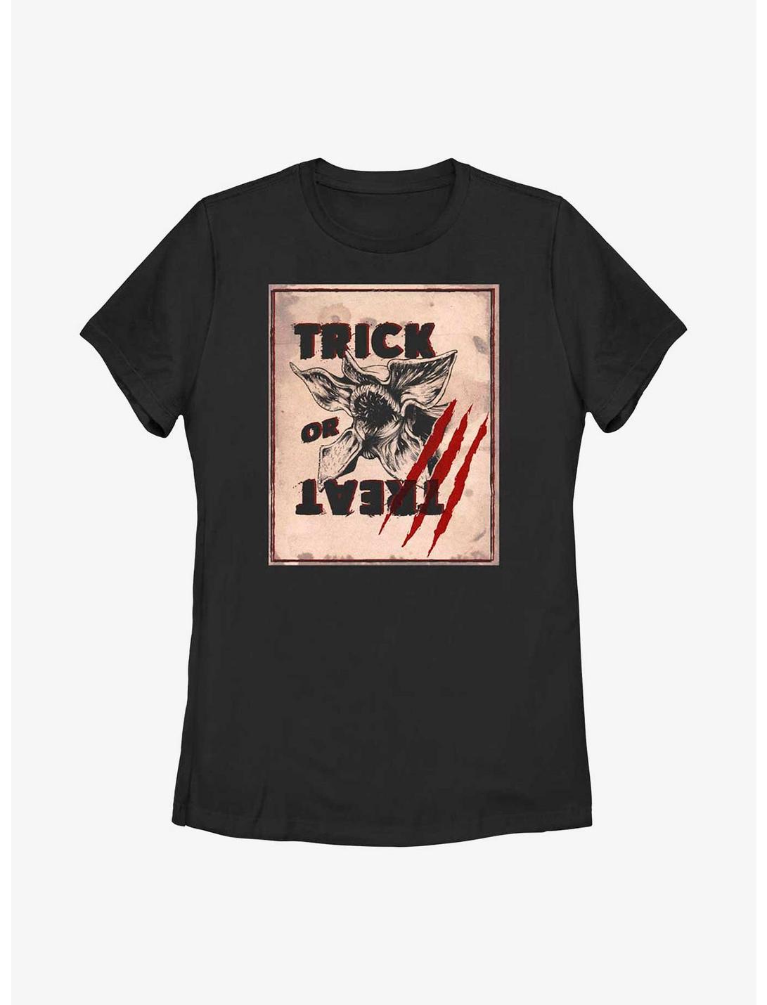 Stranger Things Trick Or Treat Womens T-Shirt, BLACK, hi-res