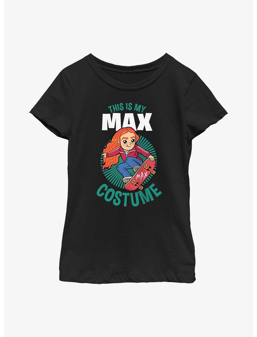 Stranger Things Max Costume Youth Girls T-Shirt, BLACK, hi-res