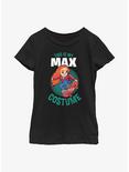 Stranger Things Max Costume Youth Girls T-Shirt, BLACK, hi-res