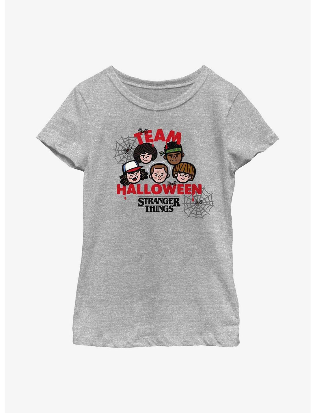 Stranger Things Team Halloween Youth Girls T-Shirt, ATH HTR, hi-res