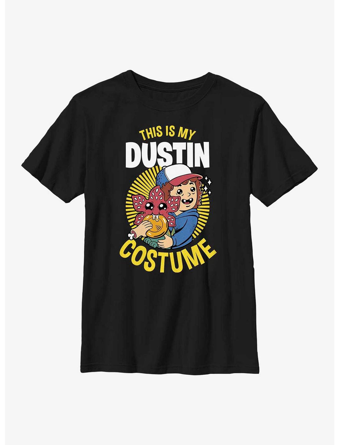 Stranger Things Dustin Costume Youth T-Shirt, BLACK, hi-res