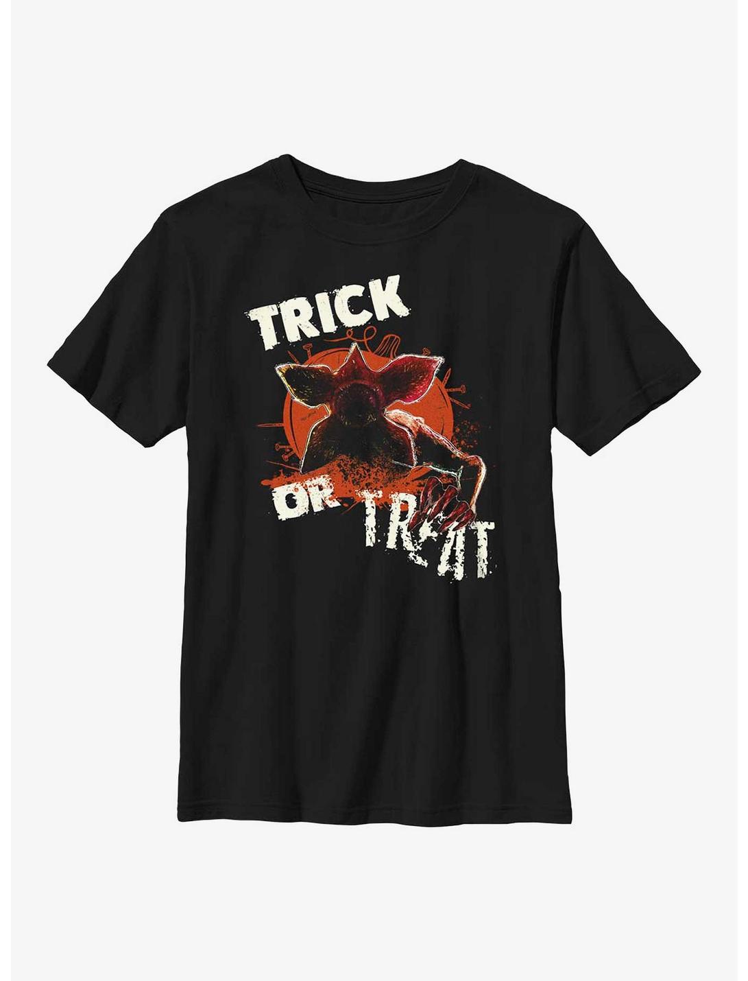 Stranger Things Monster Pumpkin Youth T-Shirt, BLACK, hi-res