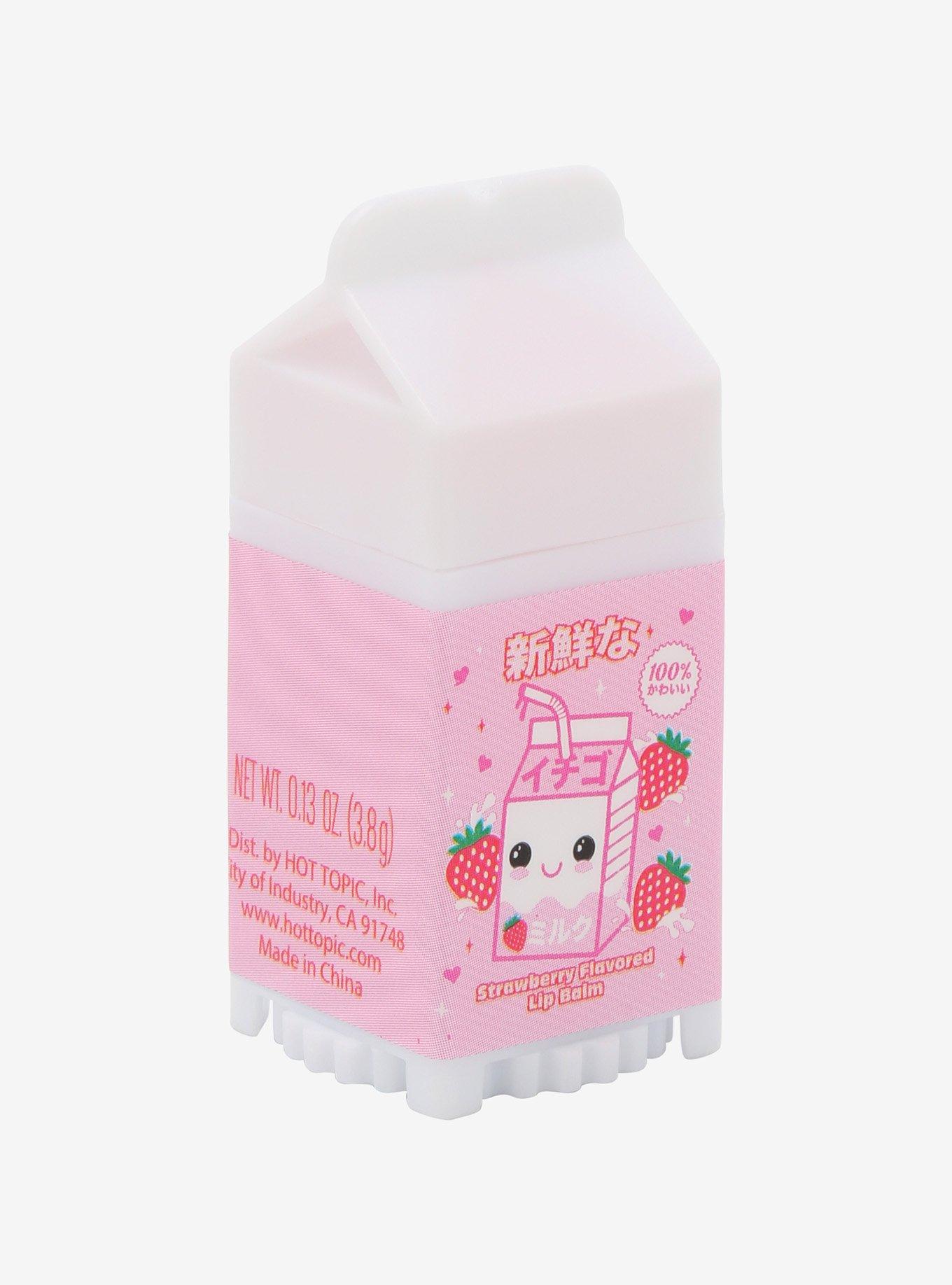 Milk Carton Strawberry Flavored Lip Balm, , hi-res