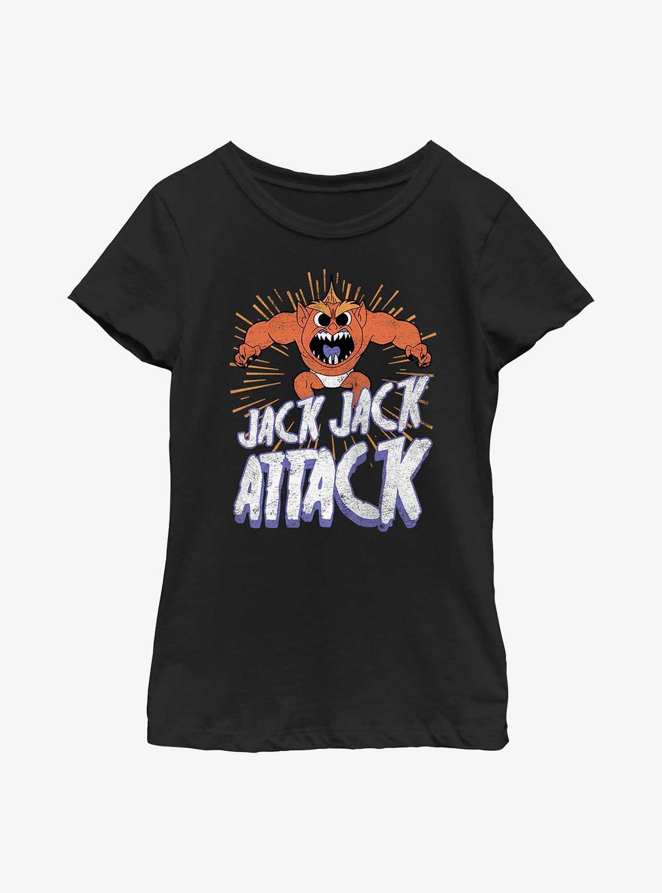 Disney Pixar The Incredibles Jack Jack Horror Youth Girls T-Shirt, BLACK, hi-res