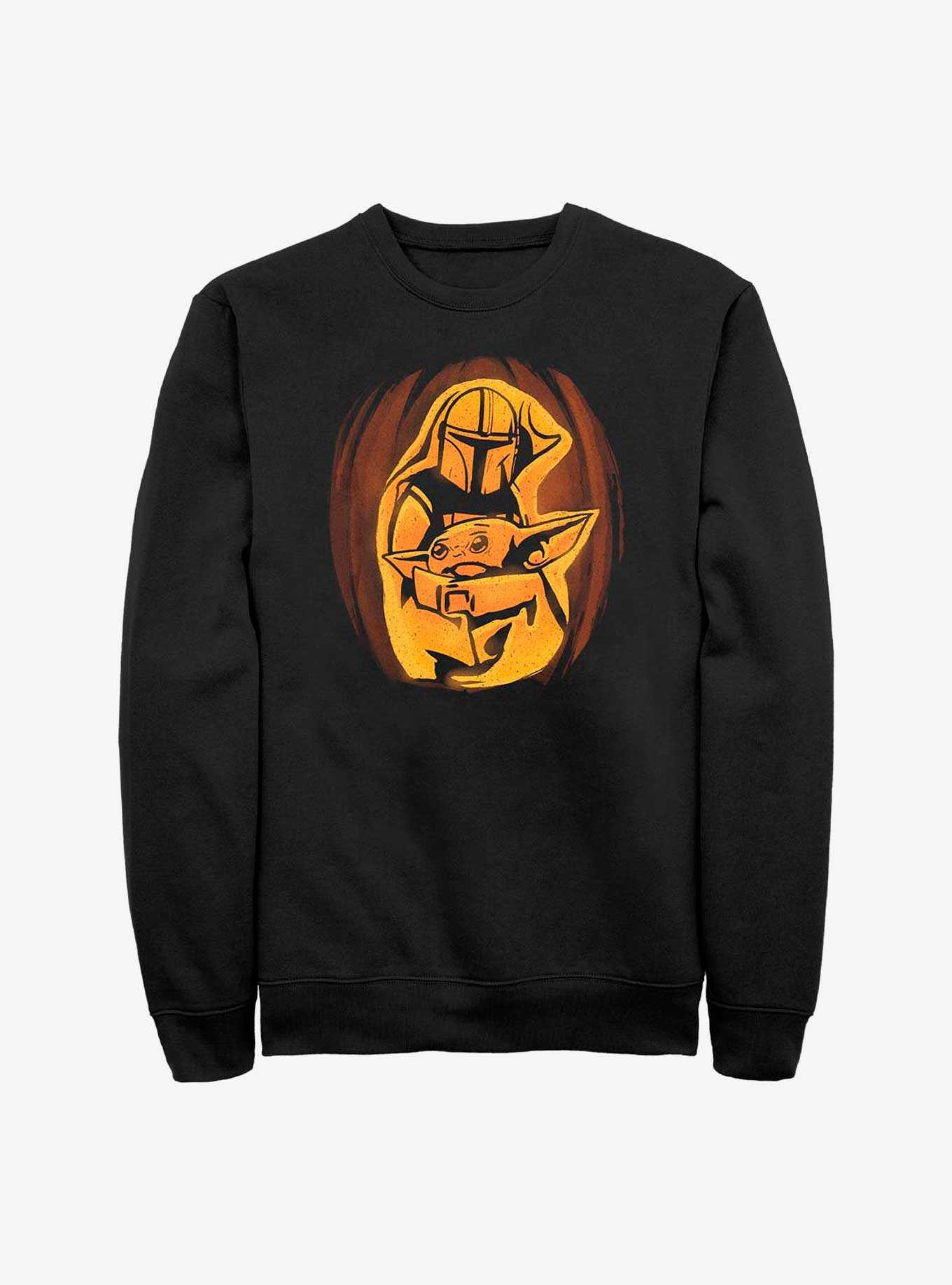Star Wars The Mandalorian Child Pumpkin Sweatshirt, , hi-res