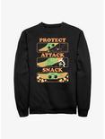 Star Wars The Mandalorian Protect And Snack Sweatshirt, BLACK, hi-res