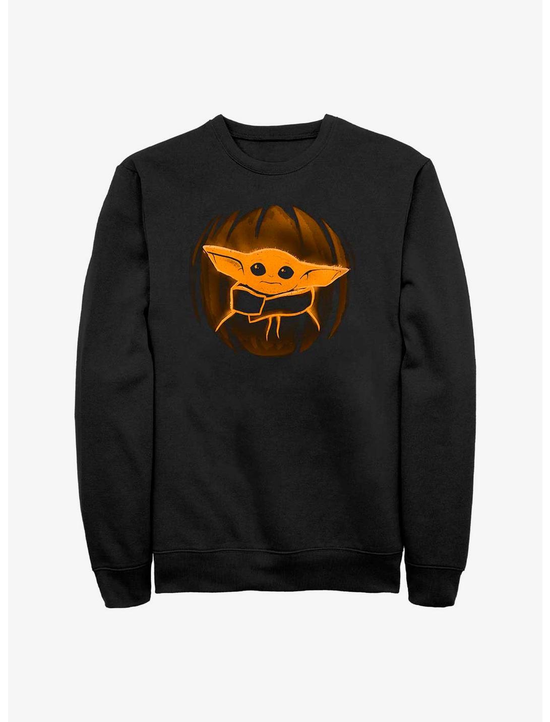 Star Wars The Mandalorian Pumpkin Child Sweatshirt, BLACK, hi-res