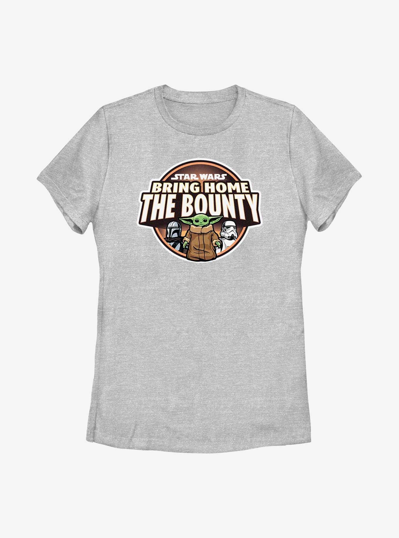 Star Wars The Mandalorian Characters Logo Womens T-Shirt, ATH HTR, hi-res