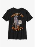 Star Wars The Mandalorian Protect The Bounty Youth T-Shirt, BLACK, hi-res