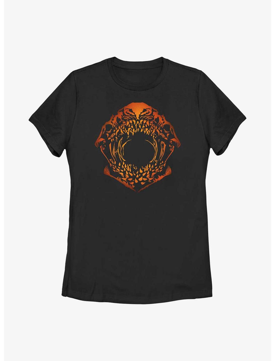 Stranger Things Mind Flayer Pumpkin Face Womens T-Shirt, BLACK, hi-res