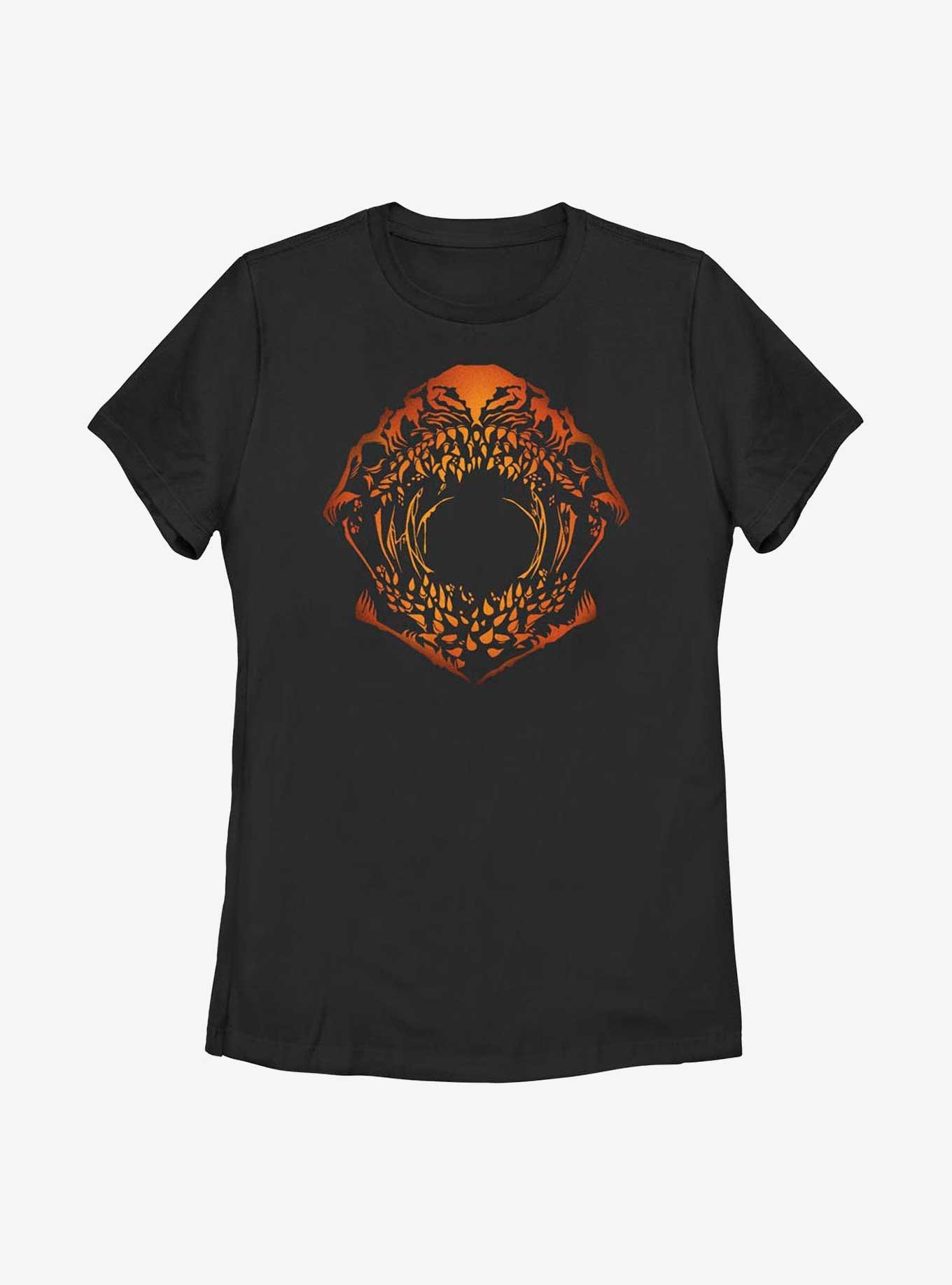 Stranger Things Mind Flayer Pumpkin Face Womens T-Shirt, BLACK, hi-res