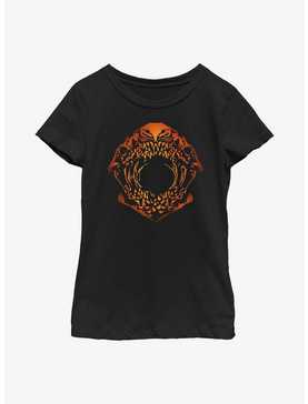Stranger Things Mind Flayer Pumpkin Face Youth Girls T-Shirt, , hi-res