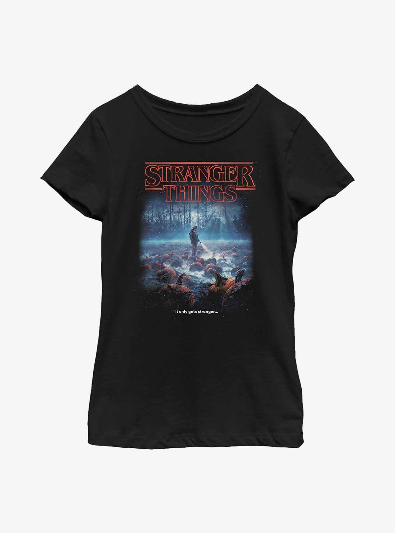 Stranger Things Strange Pumpkins Youth Girls T-Shirt, , hi-res