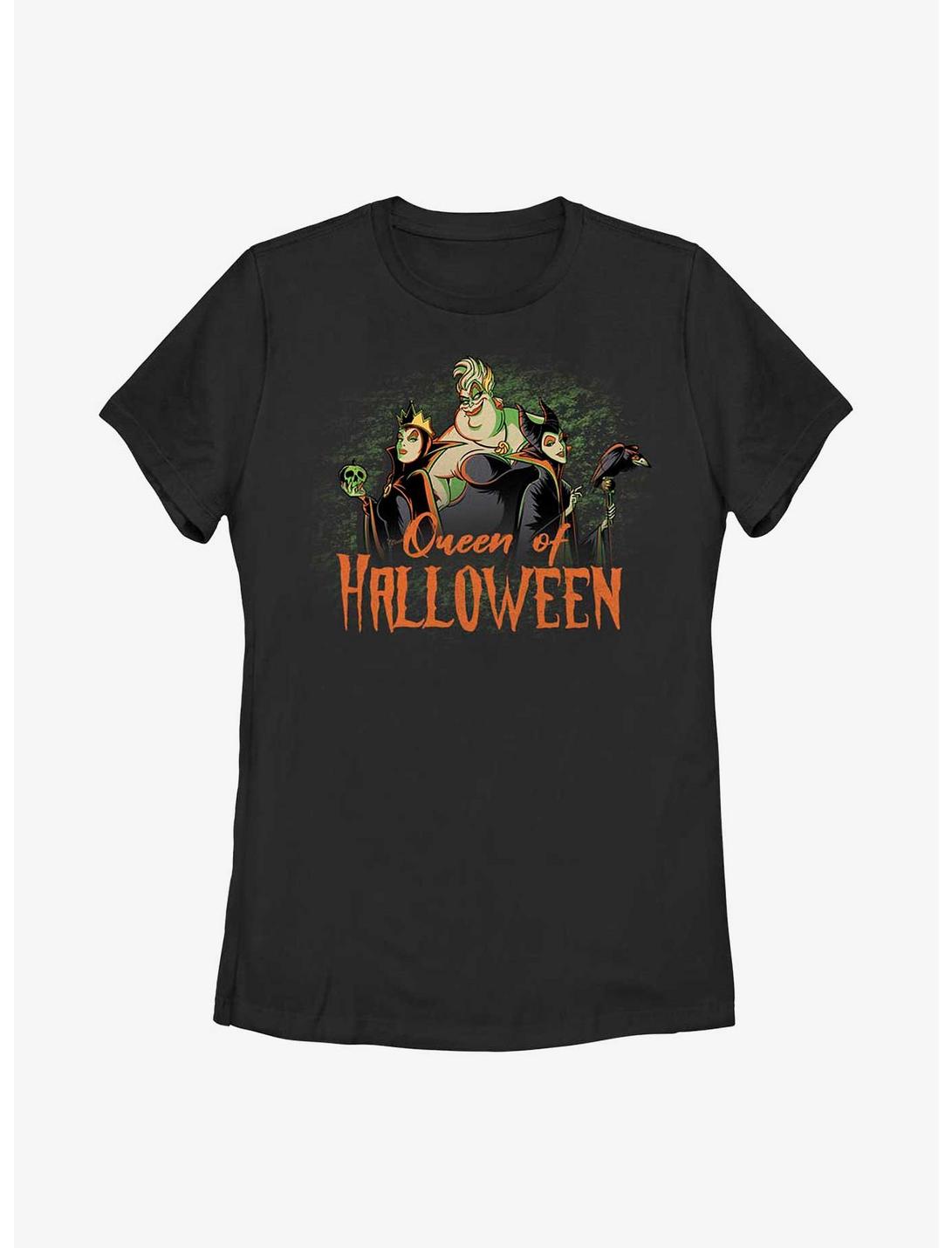Disney Villains Queen Of Halloween Womens T-Shirt, BLACK, hi-res