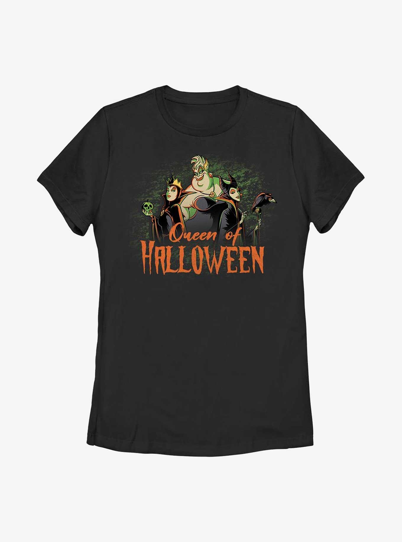 Disney Villains Queen Of Halloween Womens T-Shirt, BLACK, hi-res