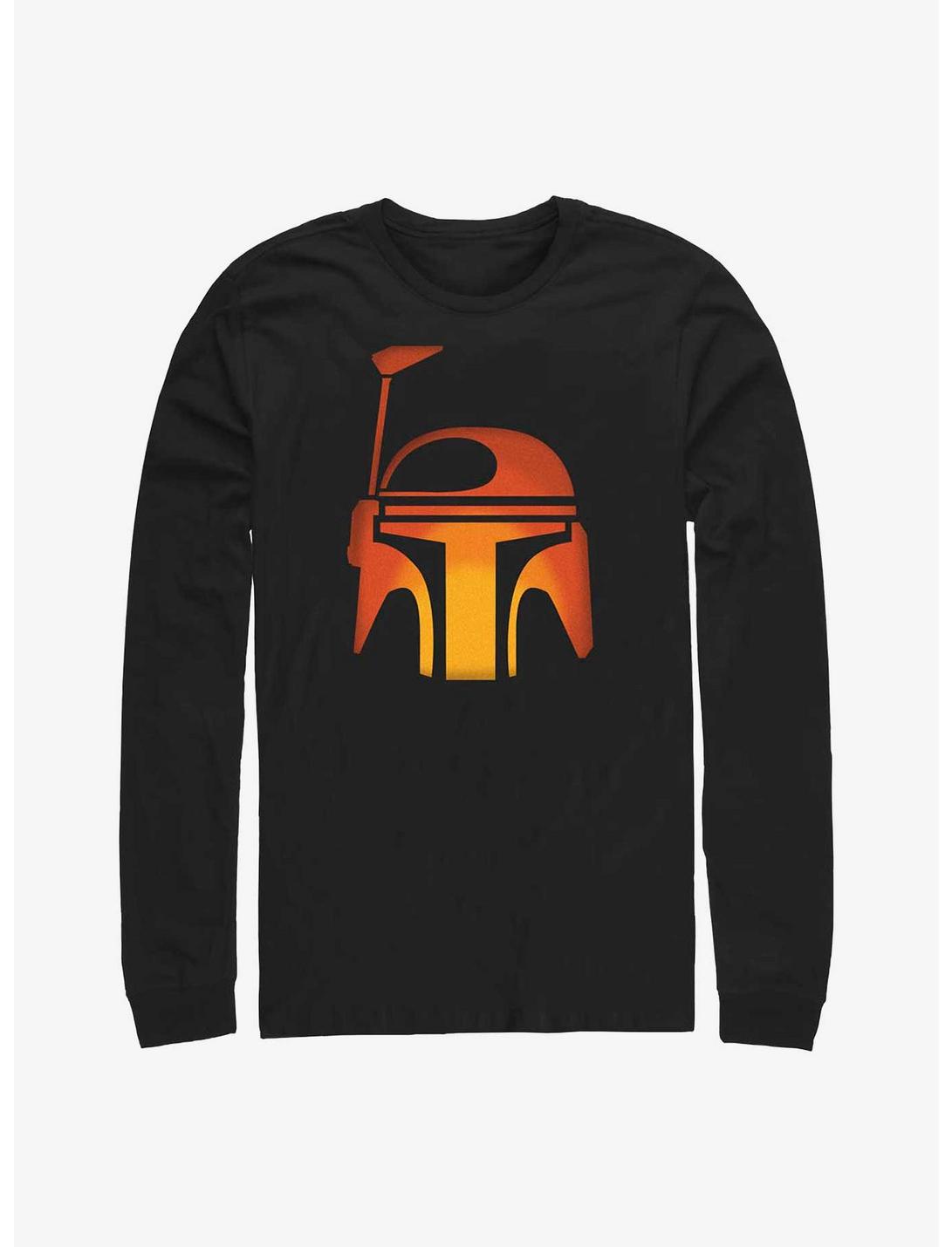 Star Wars Boba Pumpkin Long-Sleeve T-Shirt, BLACK, hi-res