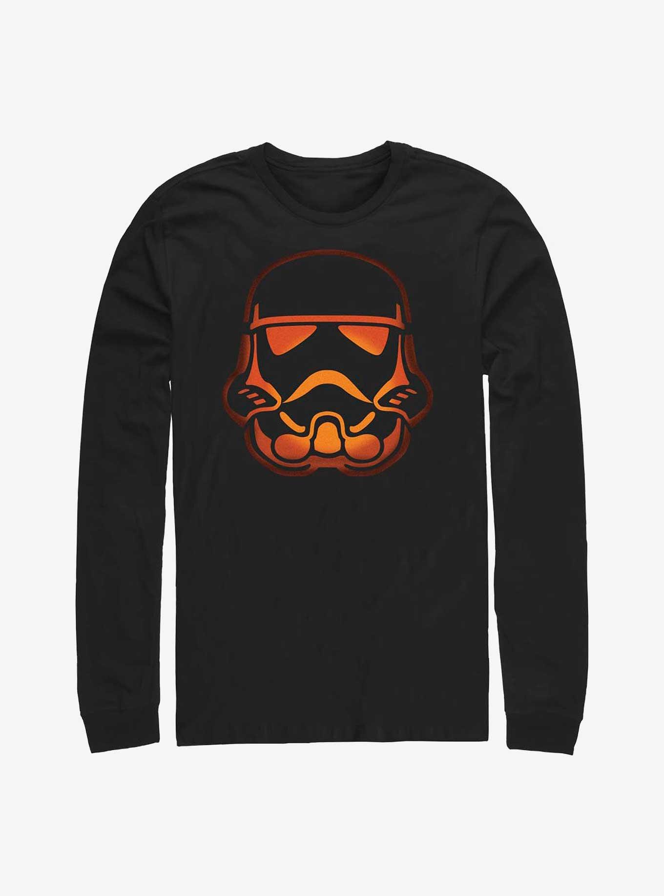 Star Wars Pumpkin Trooper Long-Sleeve T-Shirt, BLACK, hi-res