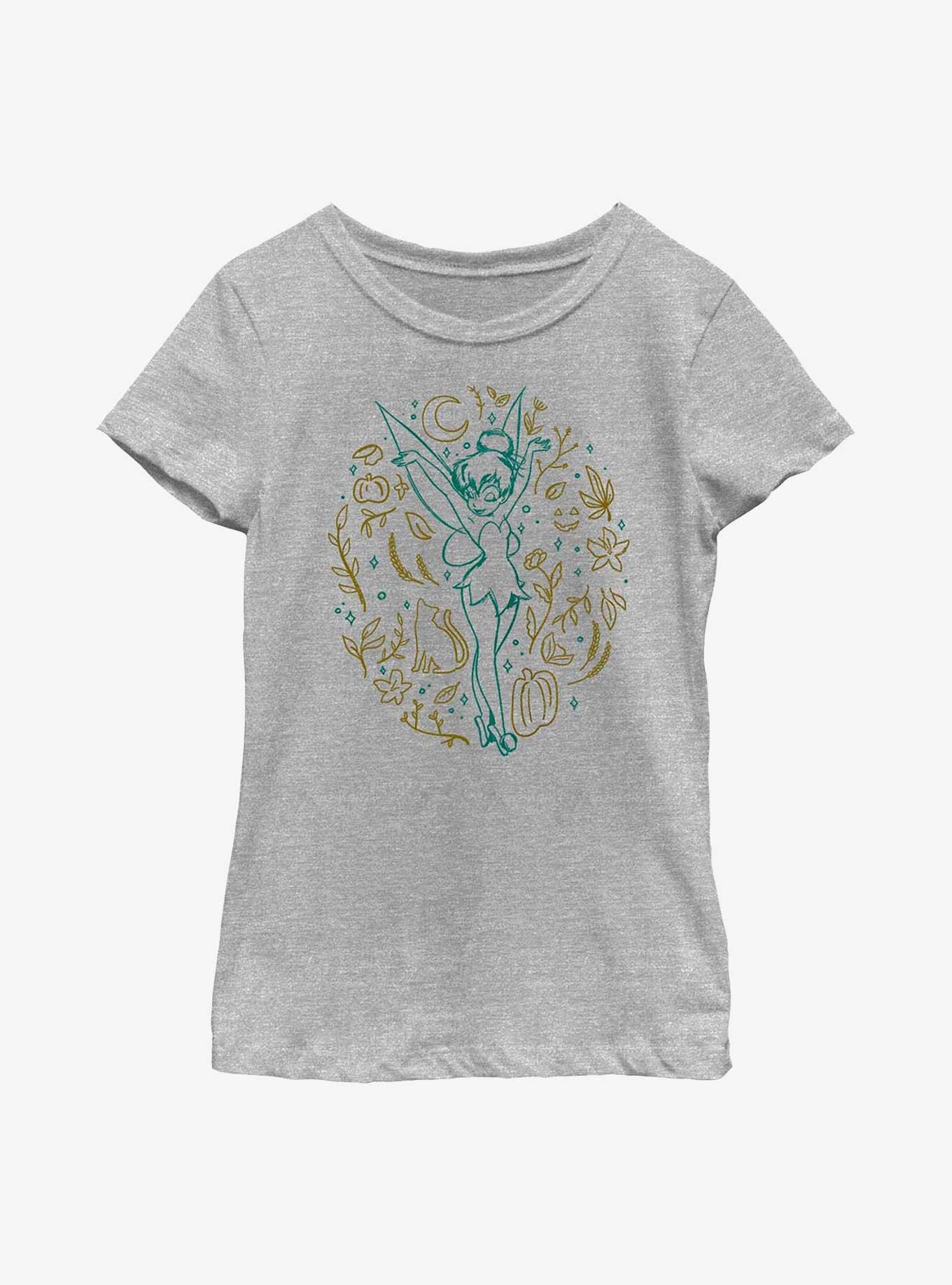 Disney Tinker Bell Spooky Vintage Youth Girls T-Shirt, , hi-res