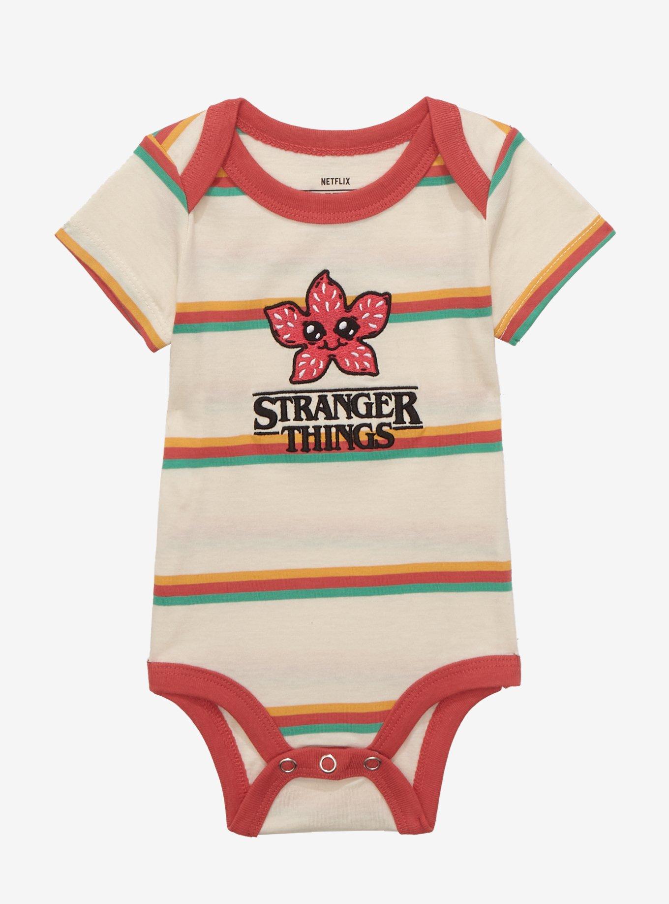 Infant's Stranger Things Cartoon Characters Logo Onesie - Light Blue - 24  Months : Target