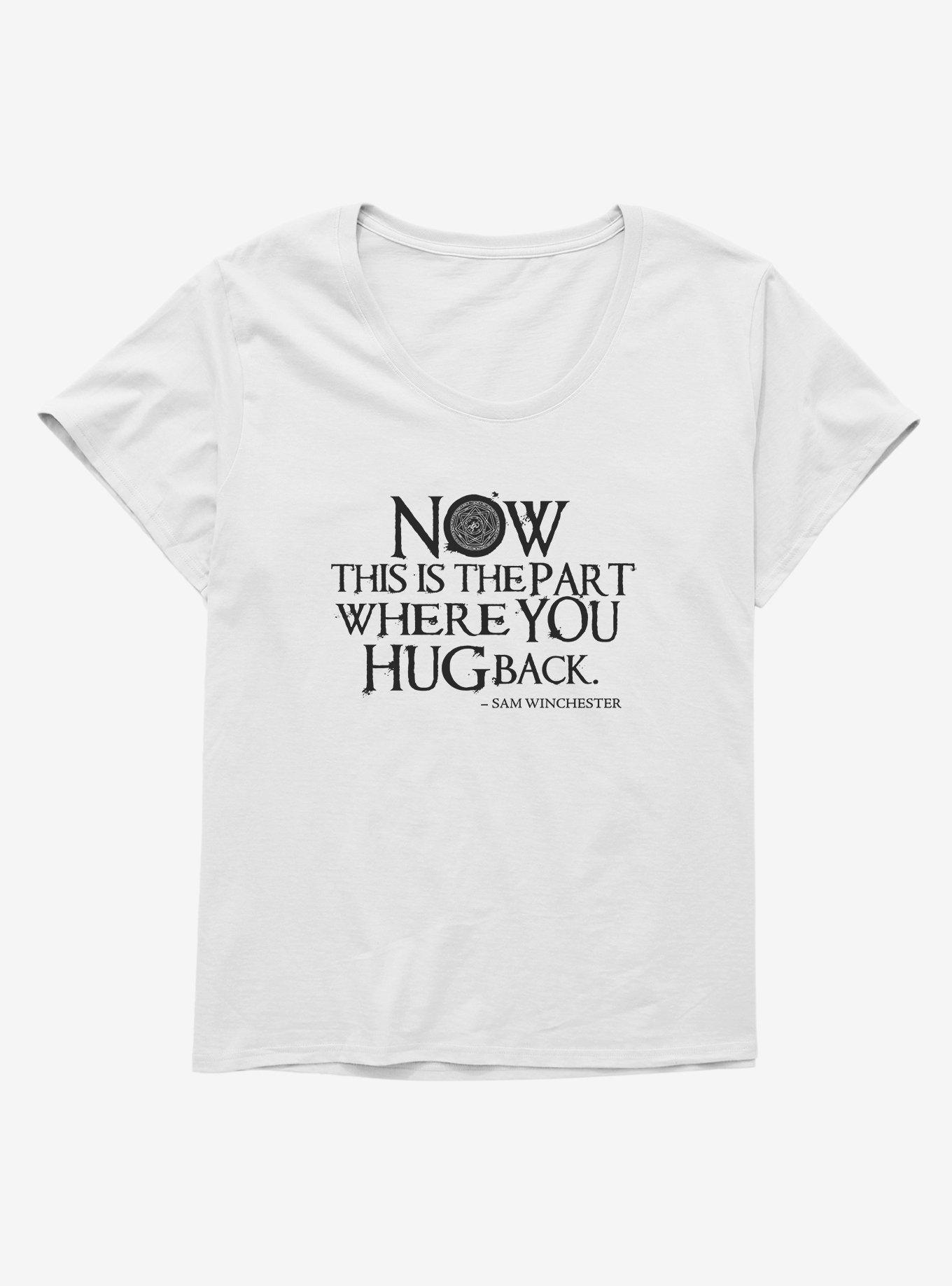 Supernatural Sam Winchester Hug Back Girls T-Shirt Plus