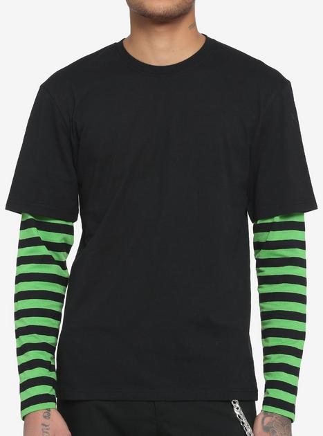 Black and shop lime green shirts