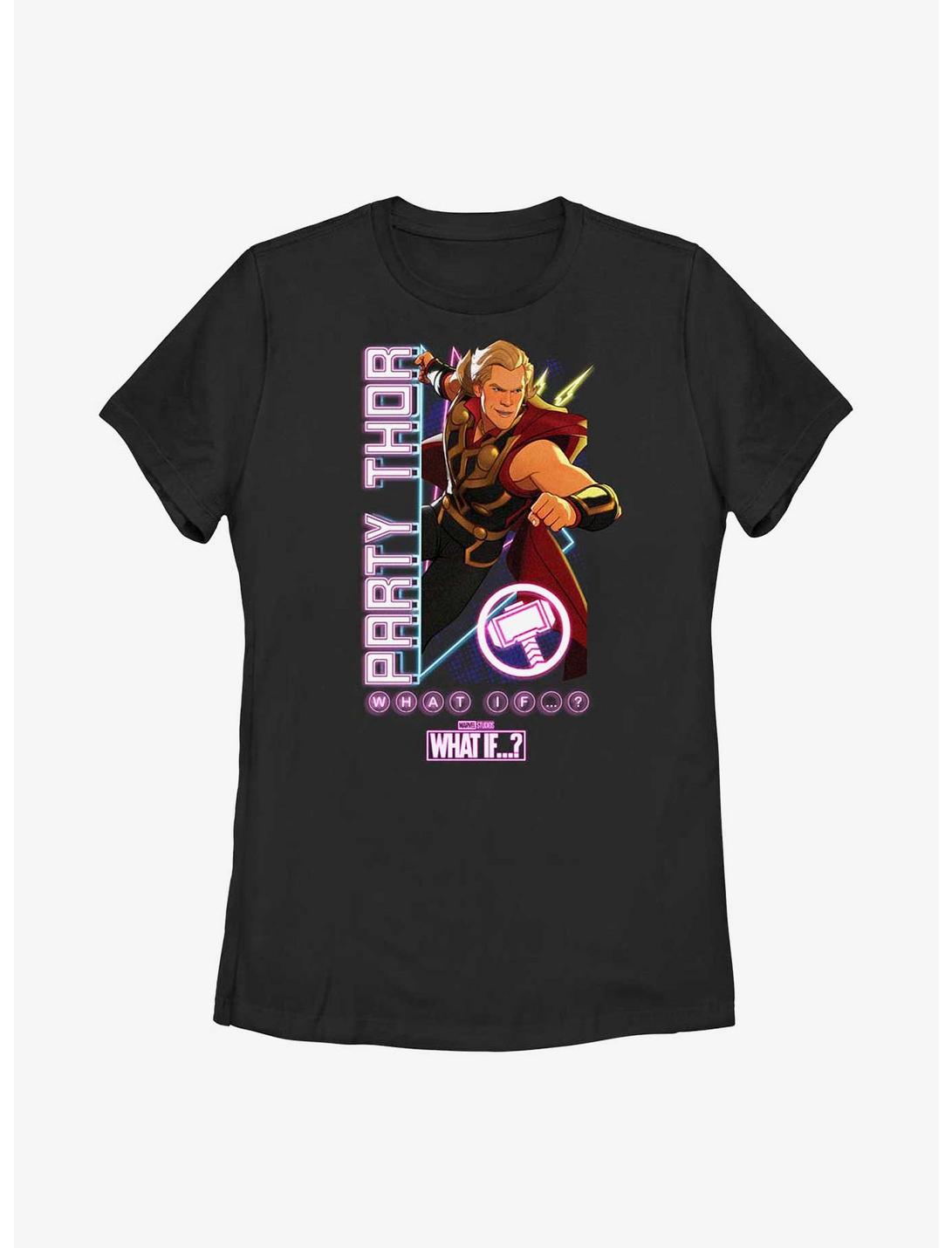 Marvel What If...? Party TIme Thor Womens T-Shirt, BLACK, hi-res