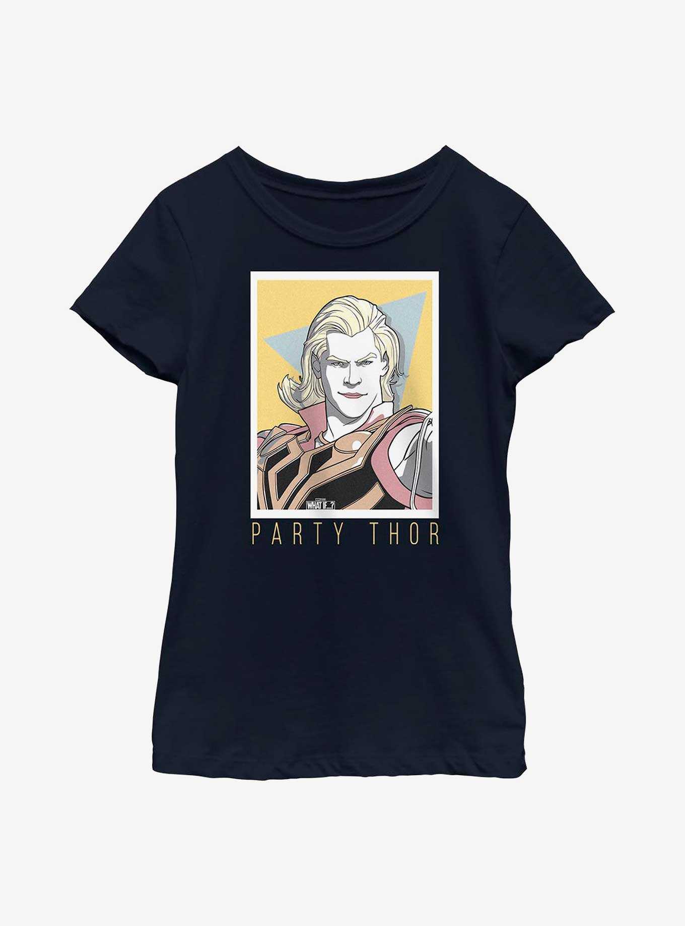 Marvel What If...? Party Thor Simple Youth Girls T-Shirt, , hi-res