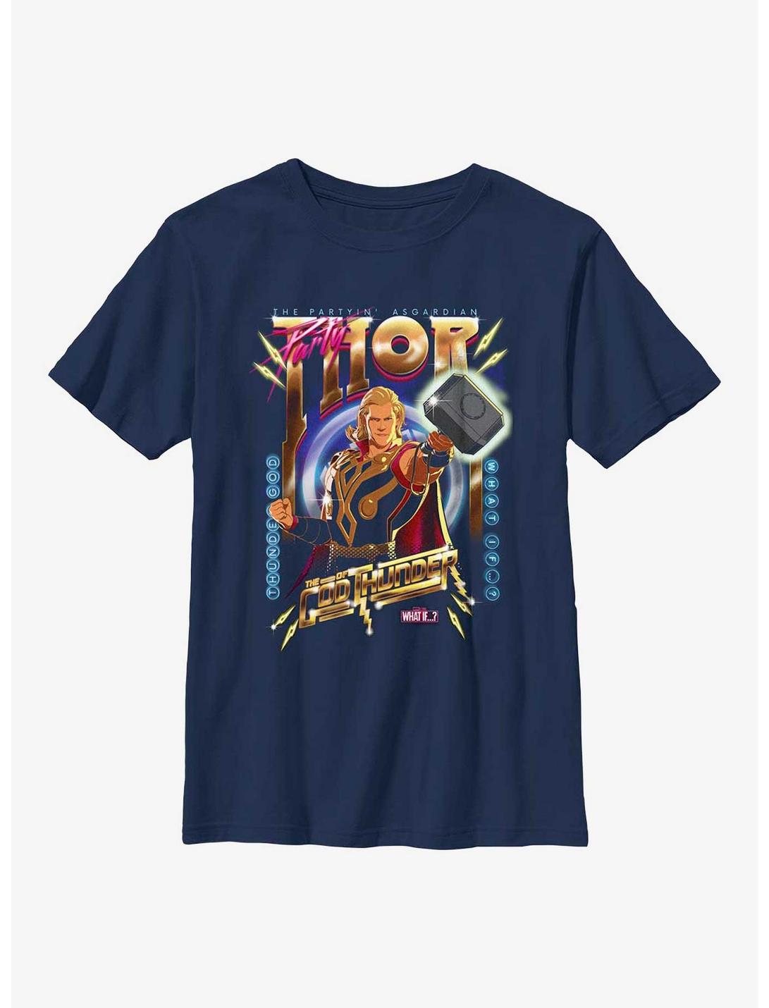 Marvel What If...? Party In Asgardian Youth T-Shirt, NAVY, hi-res