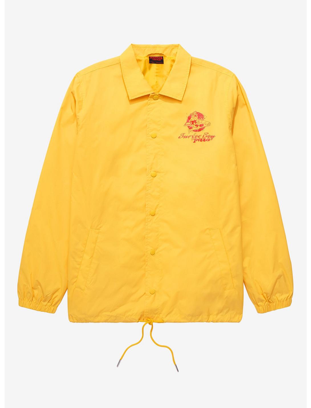 Our Universe Stranger Things Surfer Boy Pizza Coach's Jacket - BoxLunch Exclusive, RED, hi-res