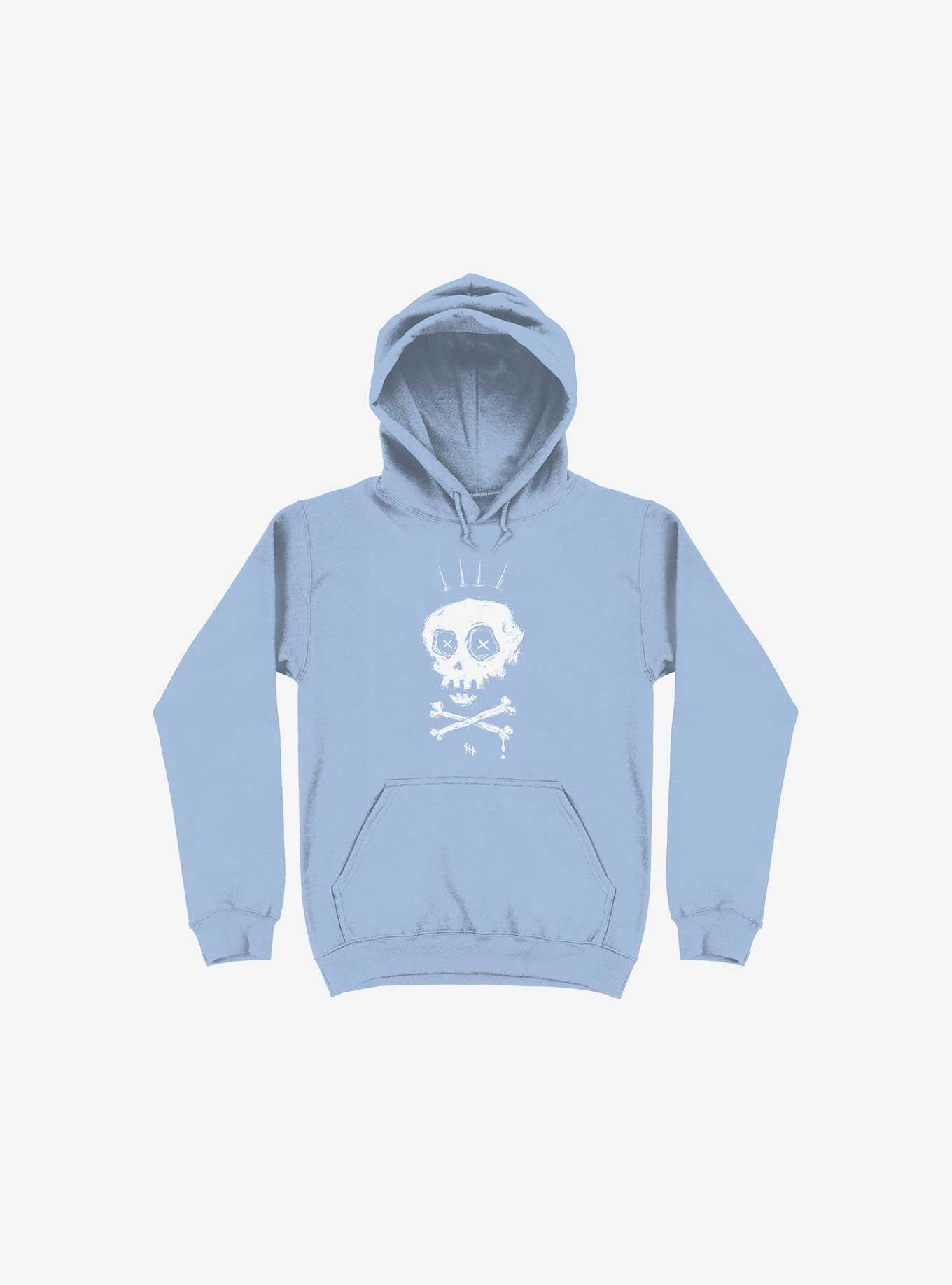 Crown Old Bones Light Blue Hoodie, , hi-res