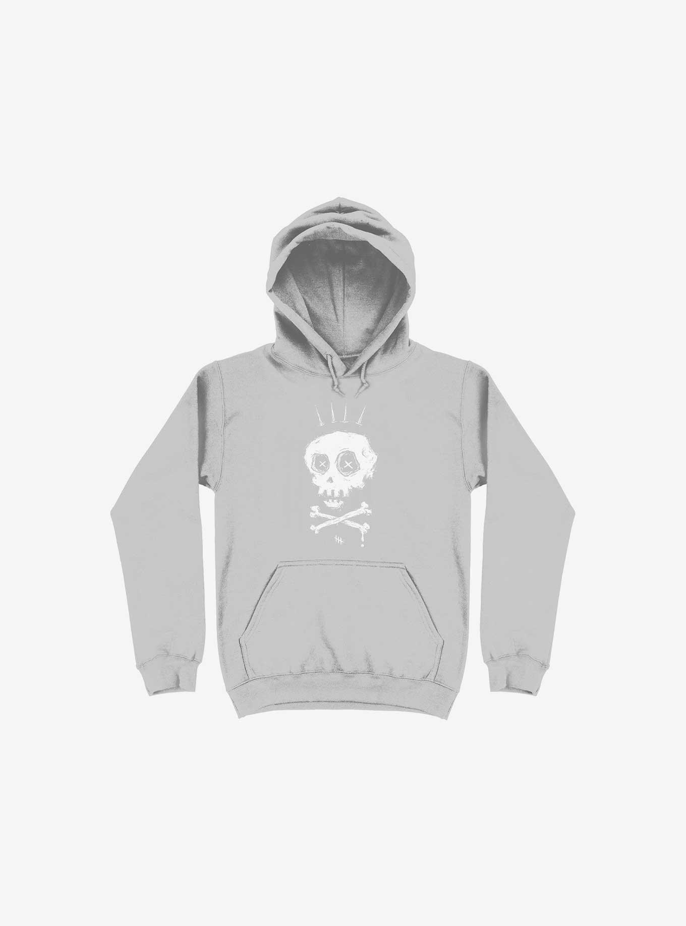 Crown Old Bones Silver Hoodie, , hi-res