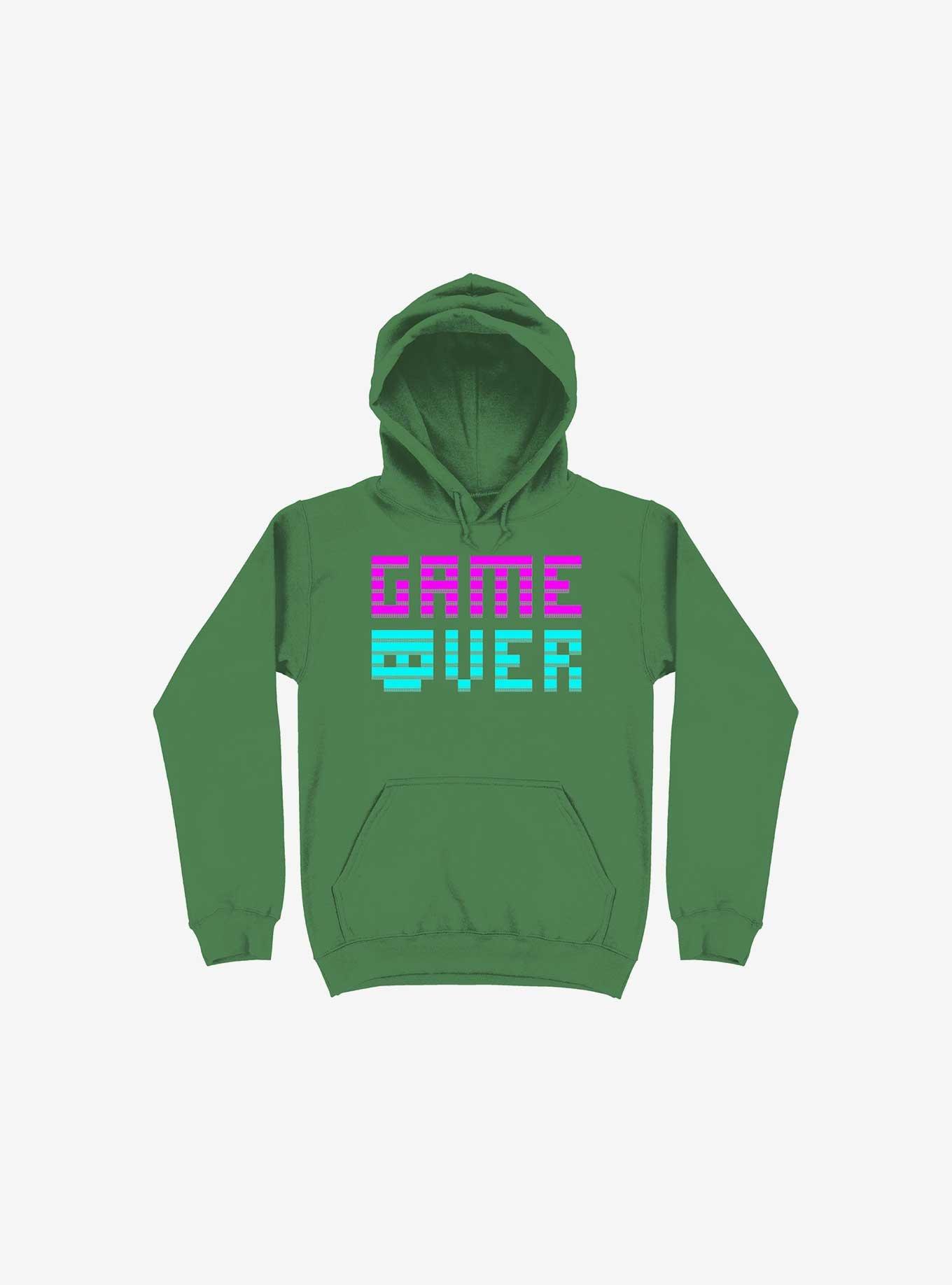 Game Over Skull Kelly Green Hoodie, , hi-res