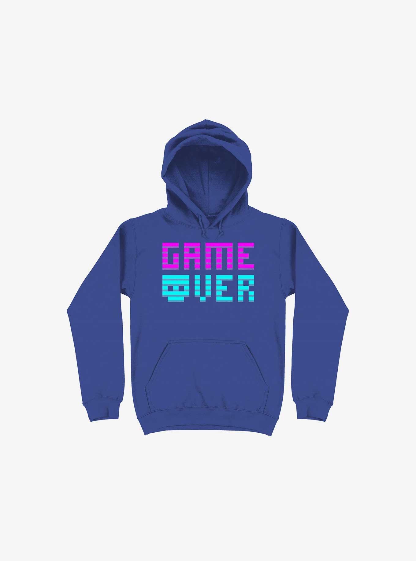 Game Over Skull Royal Blue Hoodie, ROYAL, hi-res