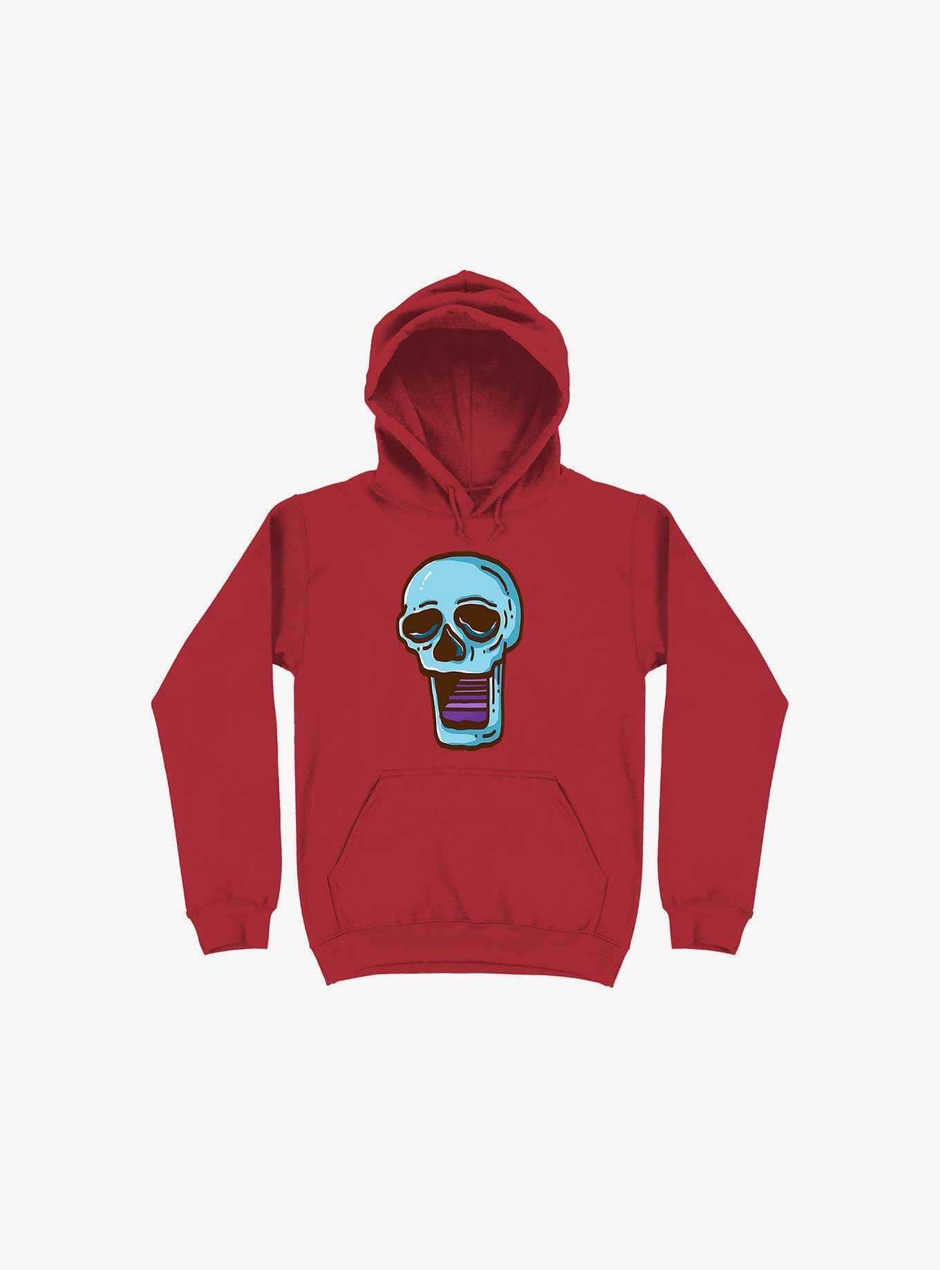 Modern Skull Red Hoodie, , hi-res