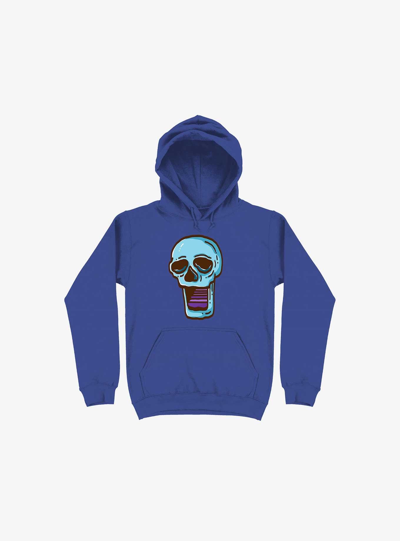 Modern Skull Royal Blue Hoodie, , hi-res