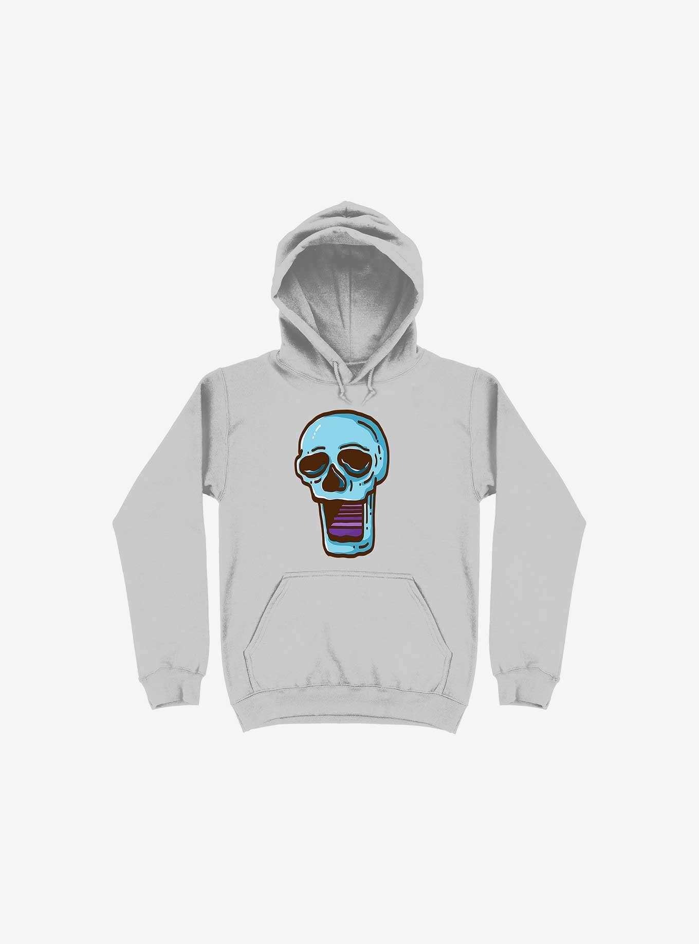 Modern Skull Silver Hoodie, , hi-res