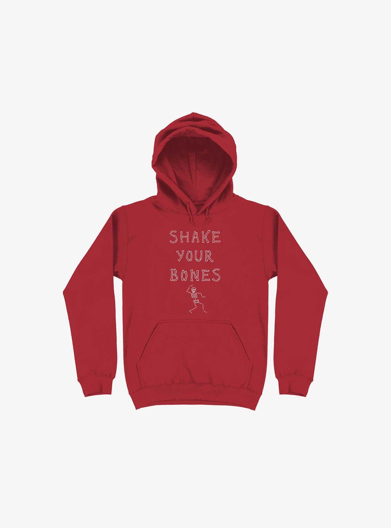 Shake Your Bones Red Hoodie, RED, hi-res