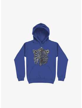 Skeleton Rib Tropical Royal Blue Hoodie, , hi-res