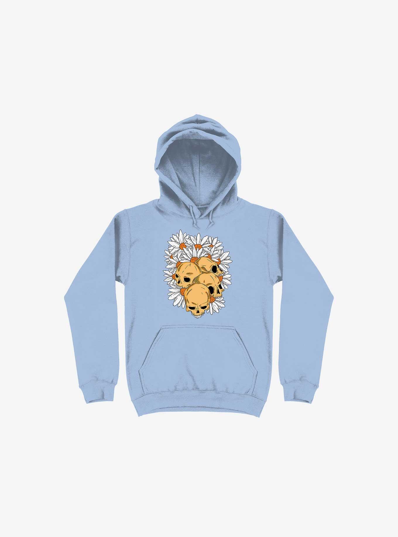 Skull Have Chance Light Blue Hoodie, , hi-res