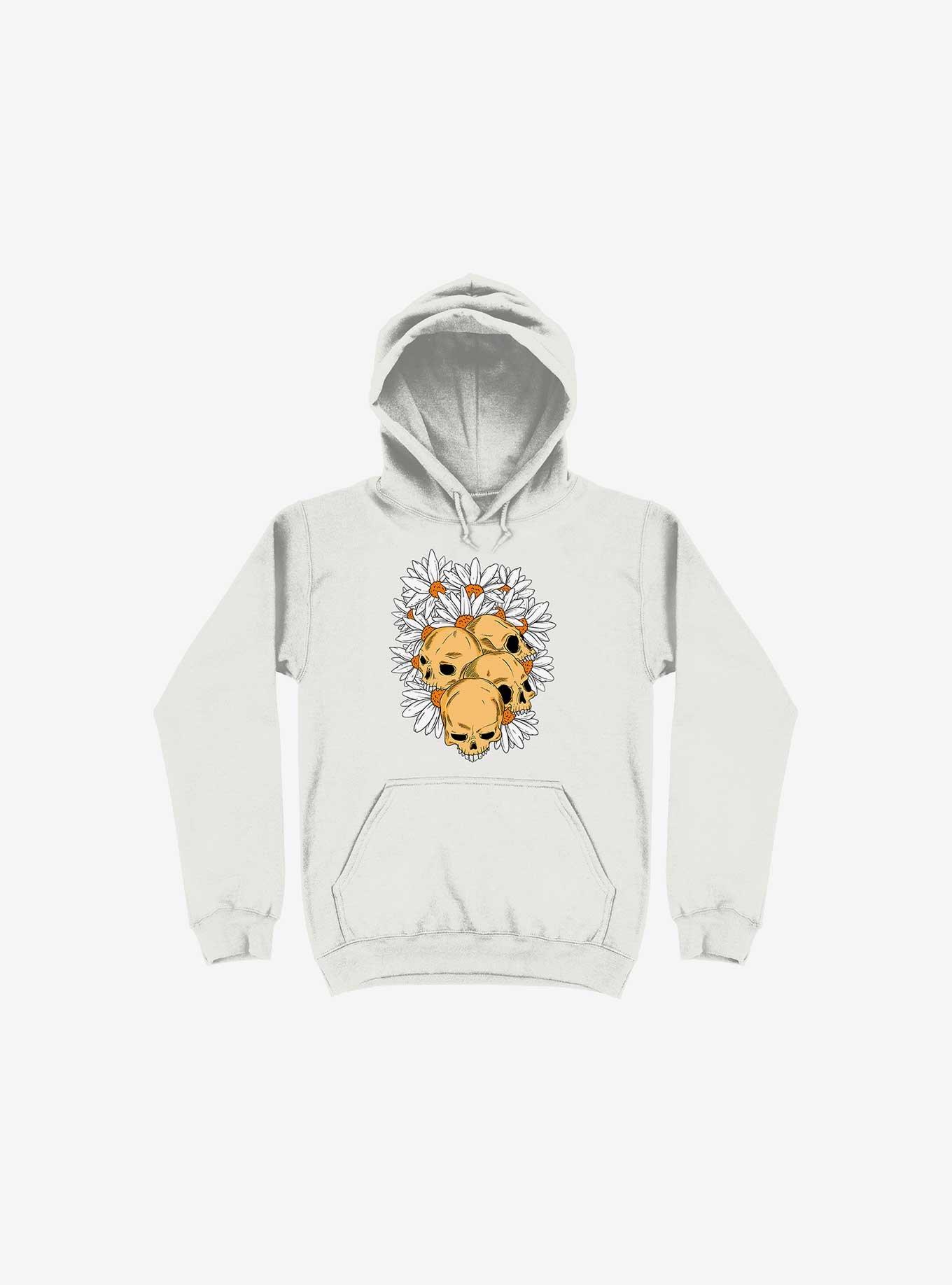 Skull Have Chance White Hoodie, WHITE, hi-res