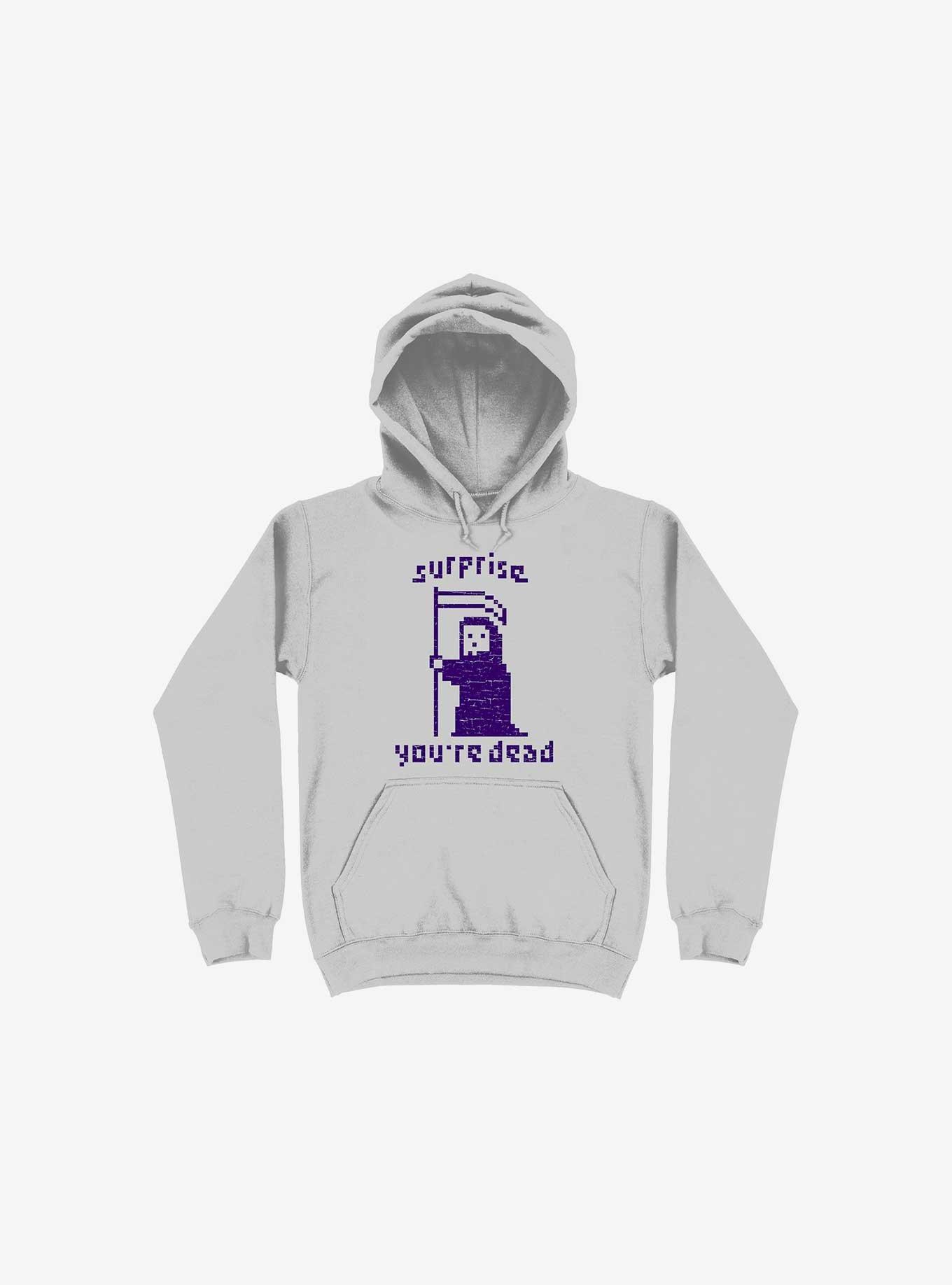 Surprise You're Dead Silver Hoodie, , hi-res