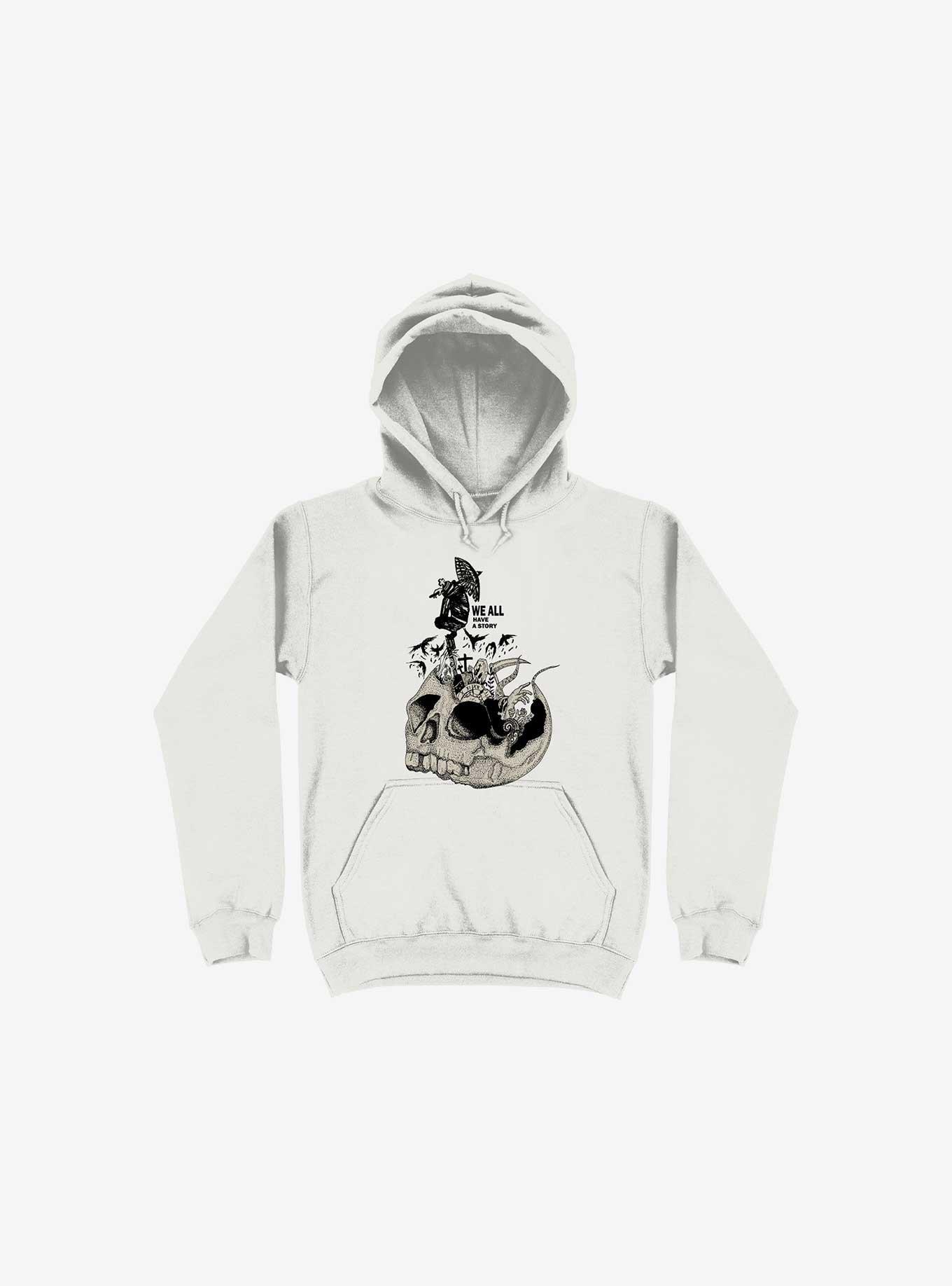 We All Have A Story White Hoodie, WHITE, hi-res